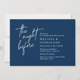 The Night Before, Modern Wedding Rehearsal Dinner Invitation