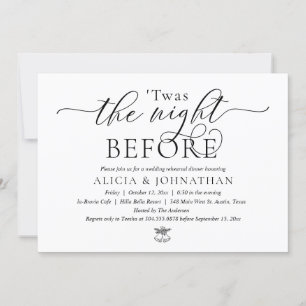 The Night Before, Modern Wedding Rehearsal Dinner Invitation