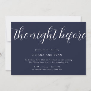 The Night Before Navy Rehearsal Dinner Invitation