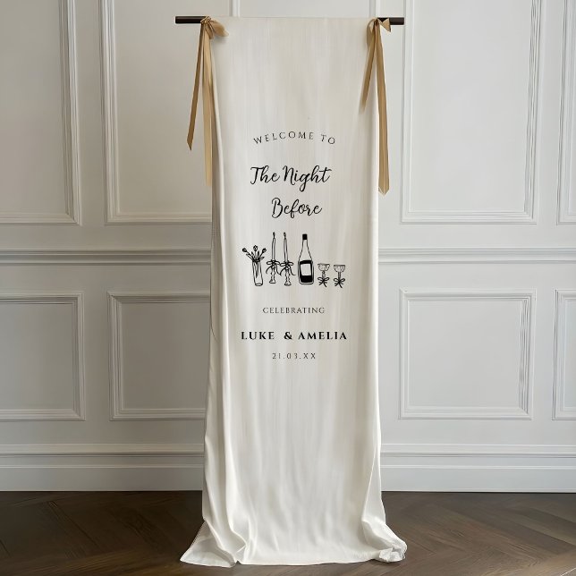 The Night Before Personalised Wedding Rehearsal  Banner (Creator Uploaded)