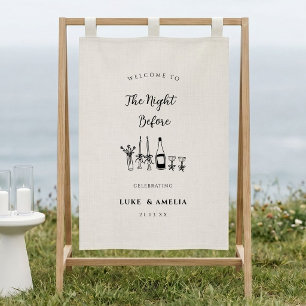 The Night Before Personalised Wedding Rehearsal Banner