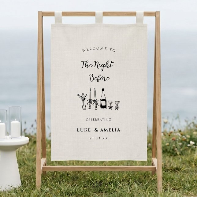 The Night Before Personalised Wedding Rehearsal  Banner (Creator Uploaded)