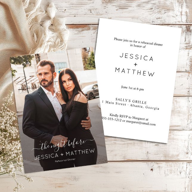 The Night Before Photo  Rehearsal Dinner Invitation (Creator Uploaded)