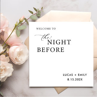 The Night Before Rehearsal Dinner Custom Napkin