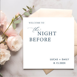 The Night Before Rehearsal Dinner Custom Napkin