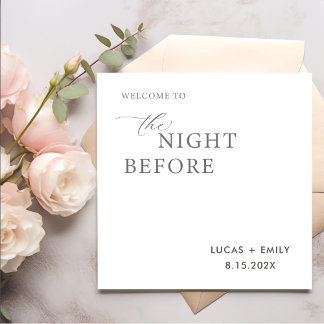 The Night Before Rehearsal Dinner Custom Napkin