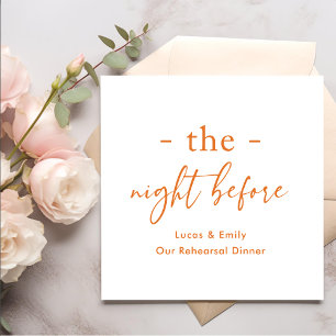 The Night Before Rehearsal Dinner Custom Napkin