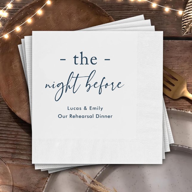 The Night Before Rehearsal Dinner Custom Napkin (Creator Uploaded)