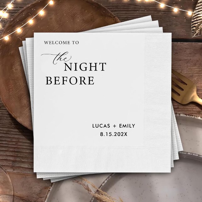 The Night Before Rehearsal Dinner Custom Napkin (Creator Uploaded)