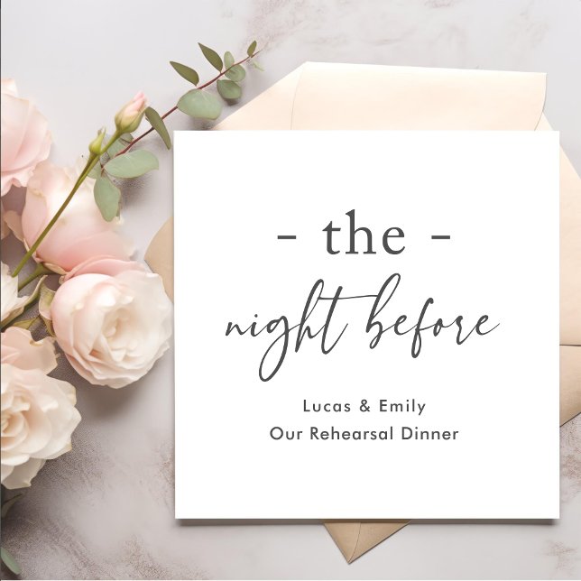 The Night Before Rehearsal Dinner Custom Napkin (Creator Uploaded)