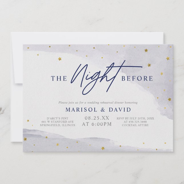 The Night Before Rehearsal Dinner Invitation (Front)