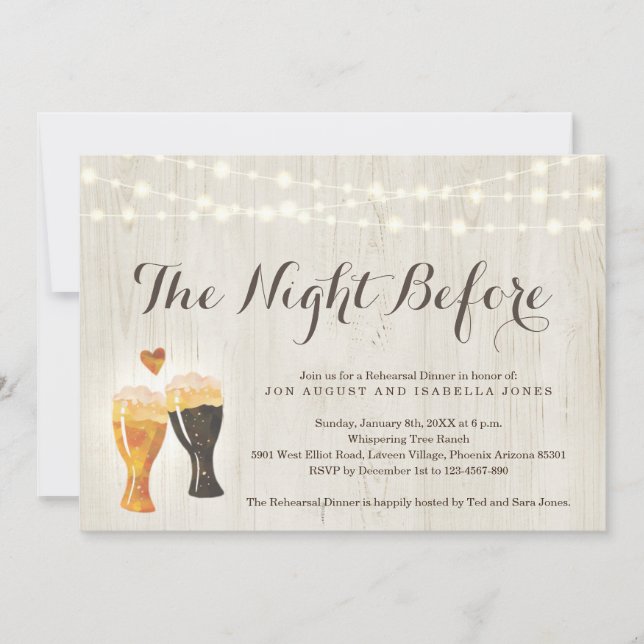 The Night Before Rehearsal Dinner Invitation (Front)