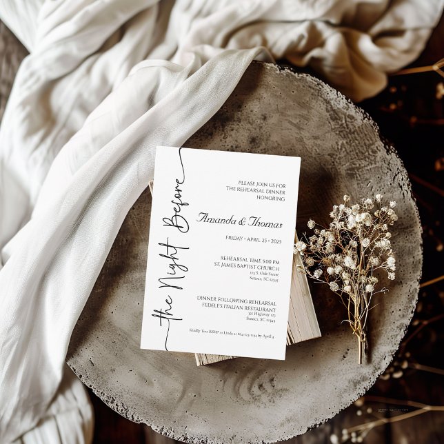 The Night Before Rehearsal Dinner Invitation (Creator Uploaded)