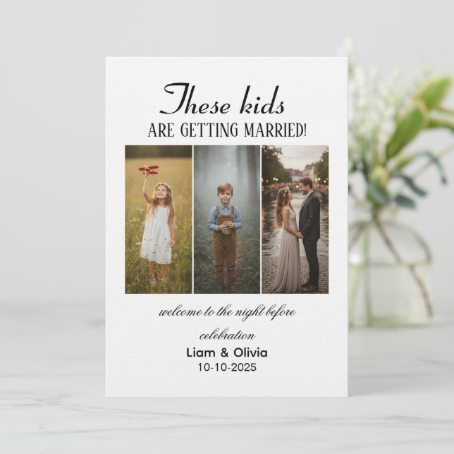 The Night Before Rehearsal Dinner Invitation (Standing Front)