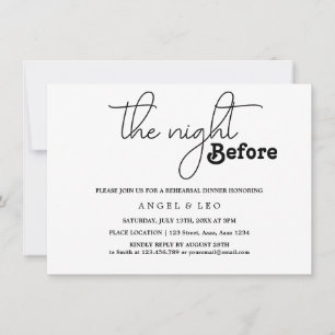 The Night Before Rehearsal Dinner Invitation Card