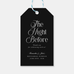 The Night Before  Rehearsal Dinner Thank You Gift Tags