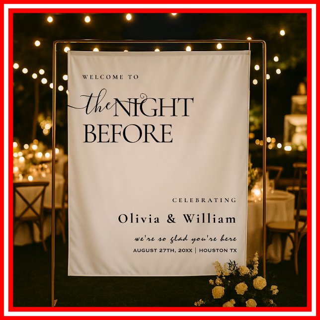 The Night Before Rehearsal Dinner Wedding Welcome  Tapestry (Creator Uploaded)
