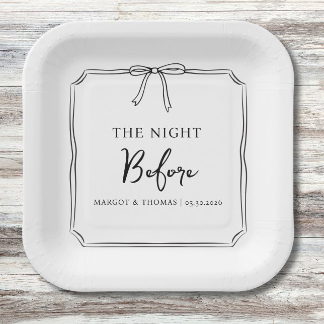 "The Night Before" Rehearsal Dinner Welcome Party Paper Plate (Creator Uploaded)