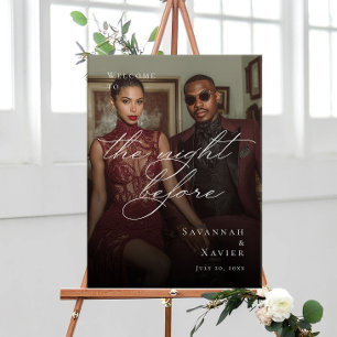 The night before rehearsal photo welcome poster