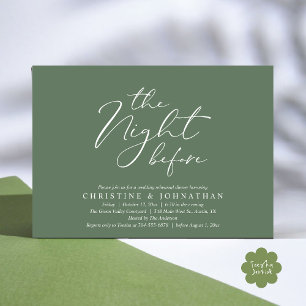 The Night Before Romantic Wedding Rehearsal Dinner Invitation