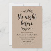 The night before, Rustic Wedding Rehearsal Dinner