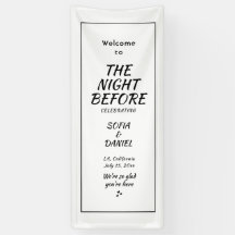 The Night Before Sign, Rehearsal Dinner Wedding B