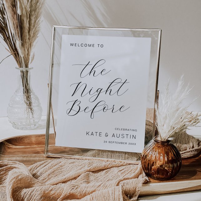 The night before stylish script rehearsal sign (Creator Uploaded)