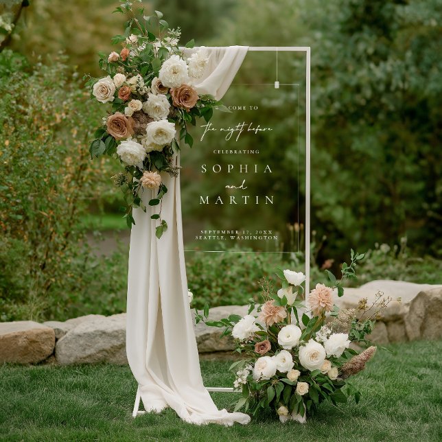 The Night Before Wedding Acrylic Welcome Sign (The Night Before Wedding Acrylic Welcome Sign)