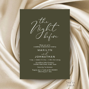 The Night Before Wedding Modern Rehearsal Dinner Invitation