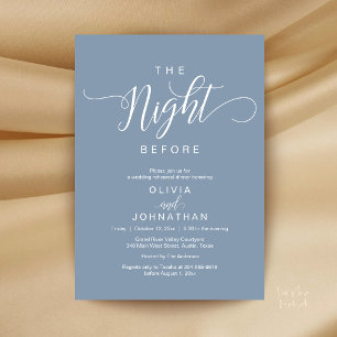 The Night Before Wedding Modern Rehearsal Dinner Invitation