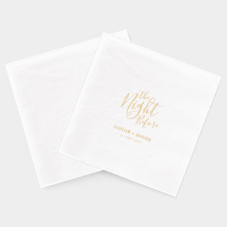 The Night Before | Wedding Rehearsal Dinner Foil Napkins