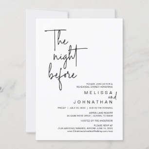 The Night Before, Wedding Rehearsal Dinner Invitation