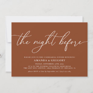 The Night Before Wedding Rehearsal Dinner Invitation