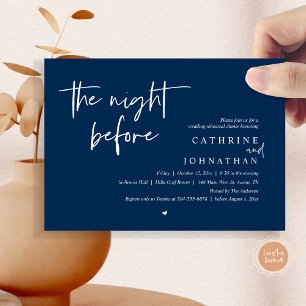 The night before, Wedding Rehearsal Dinner Invitation