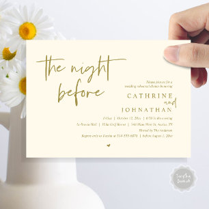 The night before, Wedding Rehearsal Dinner Invitation
