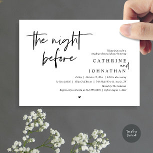 The night before, Wedding Rehearsal Dinner Invitation
