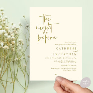The night before, Wedding Rehearsal Dinner Invitation