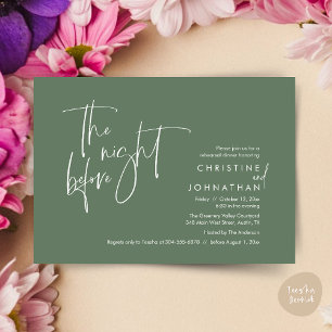 The Night Before, Wedding Rehearsal Dinner Invitation