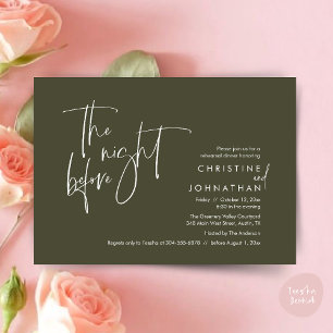 The Night Before, Wedding Rehearsal Dinner Invitation