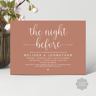 The Night Before, Wedding Rehearsal Dinner Invitation