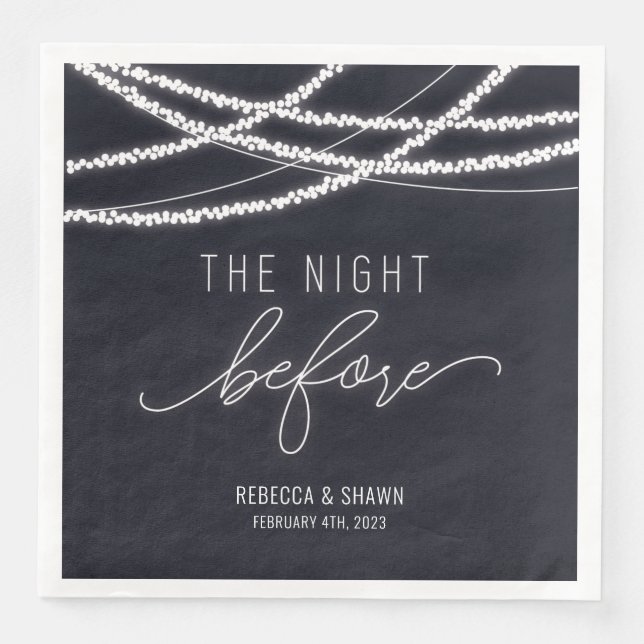 The Night Before Wedding Rehearsal Dinner  Paper D Napkin (Front)
