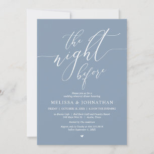 The Night Before, Wedding Rehearsal Dinner Party Invitation