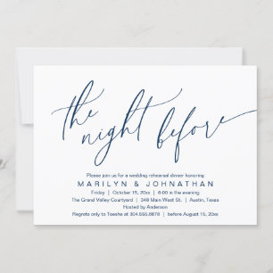 The Night Before, Wedding Rehearsal Dinner Party Invitation
