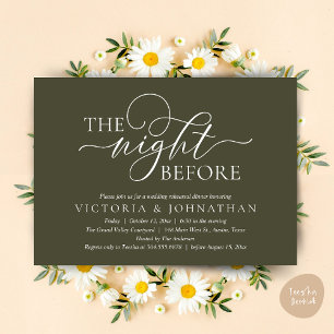 The Night Before, Wedding Rehearsal Dinner Party Invitation