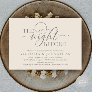 The Night Before, Wedding Rehearsal Dinner Party Invitation