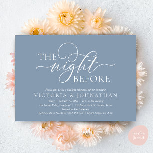 The Night Before, Wedding Rehearsal Dinner Party Invitation