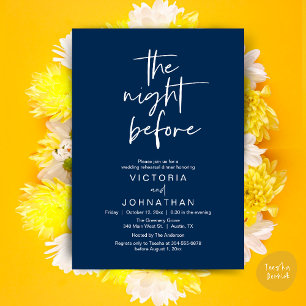 The Night Before, Wedding Rehearsal Dinner Party Invitation