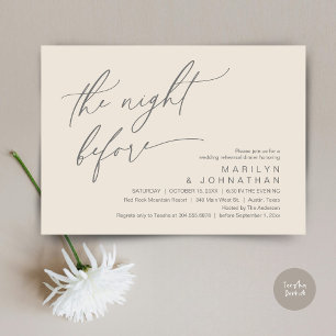 The Night Before, Wedding Rehearsal Dinner Party Invitation