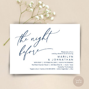 The Night Before, Wedding Rehearsal Dinner Party Invitation