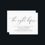 The Night Before Wedding Rehearsal Dinner Postcard<br><div class="desc">These invitations are the perfect way to invite friends and family to your rehearsal dinner.</div>